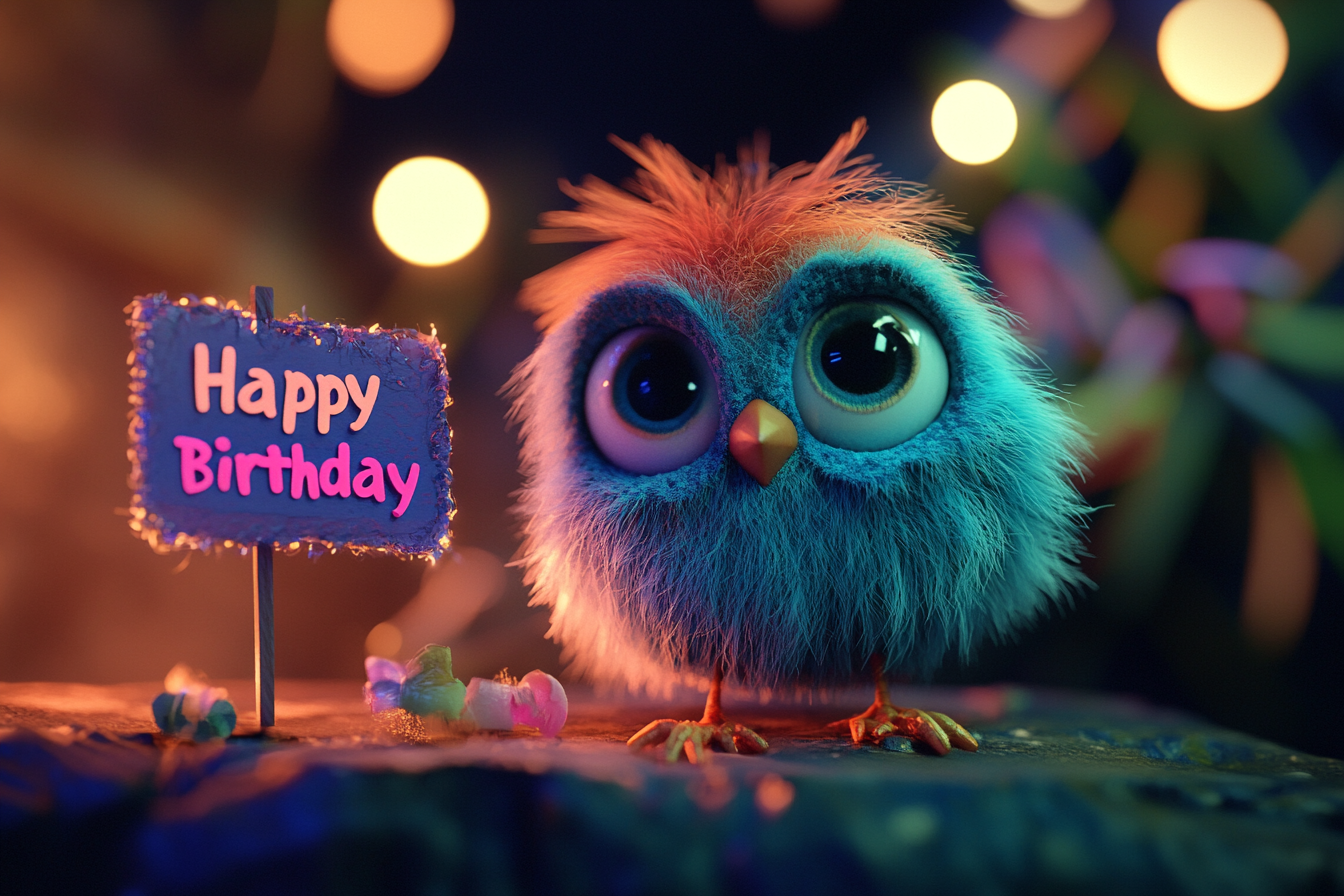 Helle Karte „Alles Gute zum Geburtstag“